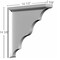 Ekena Millwork 2 5/8"W x 14 1/2"D x 14 3/8"H Traditional Bracket BKT03X15X19TR - alternate 5